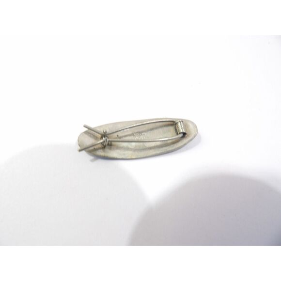 Vintage Daisy Flower Mother of Pearl Inlay Blue Turquoise Hair Clip, 1.75" - Picture 10 of 12